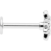 Load image into Gallery viewer, 16G 5/16 Clear Gem Starry Flower Labret Monroe Tragus
