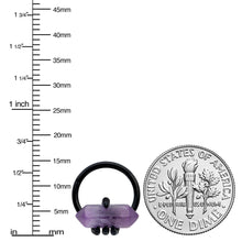 Load image into Gallery viewer, 16G 3/8 Purple Amethyst Black Claw Obelisk Hinged Segment Ring
