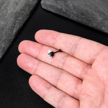 Load image into Gallery viewer, 16G 5/16 White Howlite Black Claw Obelisk Labret Monroe Tragus
