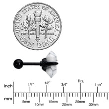 Load image into Gallery viewer, 16G 1/4 White Howlite Black Claw Obelisk Cartilage Earring
