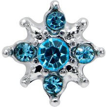 Load image into Gallery viewer, 16G 5/16 Blue Gem Stylish Snowflake Labret Monroe Tragus
