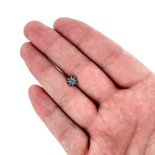 Load image into Gallery viewer, 16G 5/16 Blue Gem Stylish Snowflake Labret Monroe Tragus
