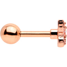 Load image into Gallery viewer, 16G 1/4 Clear Gem Rosy Tone Opulent Butterfly Cartilage Earring
