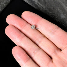 Load image into Gallery viewer, 20G 7mm Clear Gem Epic Fabulous Flower L Shape Nose Ring
