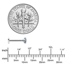 Load image into Gallery viewer, 16G 5/16 Vitrail CZ ASTM F-136 Implant Grade Titanium Threadless Heart End Labret
