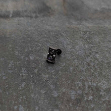Load image into Gallery viewer, 16G 5/16 Purple Gem Black Gothic Hourglass Labret Monroe Tragus
