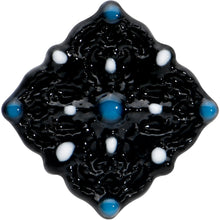 Load image into Gallery viewer, 16G 1/4 Blue Gem Black Lacy Rhombus Cartilage Tragus Earring
