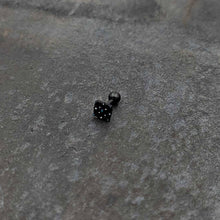 Load image into Gallery viewer, 16G 1/4 Blue Gem Black Lacy Rhombus Cartilage Tragus Earring
