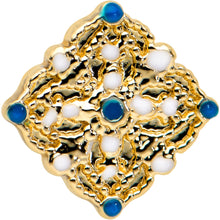 Load image into Gallery viewer, 20G 1/4 Gold Tone Lacy Rhombus L Shape Nose Ring
