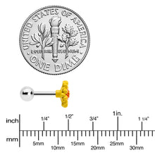 Load image into Gallery viewer, 16G 1/4 Happy Sunflower Cartilage Tragus Earring
