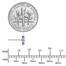将图片加载到图库查看器，20G 1/4 Clear Blue Gem Embellished Cross Nose Bone
