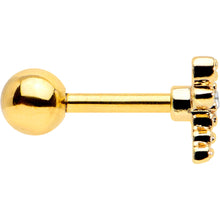 Load image into Gallery viewer, 16G 1/4 Clear Gem Gold Tone Flying Dragonfly Cartilage Earring
