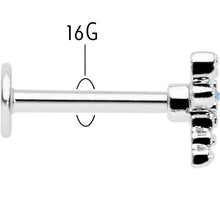 Load image into Gallery viewer, 16G 5/16 Aurora Gem Ornate Dragonfly Labret Monroe Tragus
