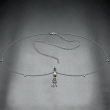 Load image into Gallery viewer, Clear Aurora Gem Southwest Dreamcatcher Dangle Belly Ring Belly Chain
