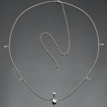 Load image into Gallery viewer, Clear Gem Double Heart Double Mount Belly Ring Belly Chain
