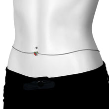 将图片加载到图库查看器，Red Green Gem Cheery Cherries Fruit Belly Ring Belly Chain
