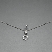 Load image into Gallery viewer, Clear Gem Wreath of Glam Dangle Belly Ring Belly Chain
