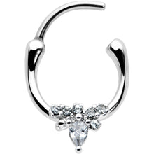 Load image into Gallery viewer, 16G 5/16 Clear Gem Bee Glamour Cartilage Clicker
