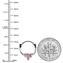 Load image into Gallery viewer, 16G 5/16 Pink Gem Bee Glamour Cartilage Clicker
