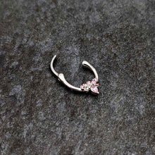 Load image into Gallery viewer, 16G 5/16 Pink Gem Bee Glamour Cartilage Clicker
