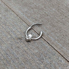 Load image into Gallery viewer, 16G 5/16 Clear Gem Deco Oval Cartilage Clicker
