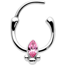 将图片加载到图库查看器，16G 5/16 Pink Gem Deco Oval Cartilage Clicker
