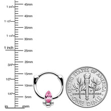 将图片加载到图库查看器，16G 5/16 Pink Gem Deco Oval Cartilage Clicker
