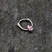 将图片加载到图库查看器，16G 5/16 Pink Gem Deco Oval Cartilage Clicker
