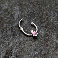 将图片加载到图库查看器，16G 5/16 Pink Gem Deco Oval Cartilage Clicker
