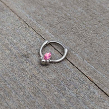 将图片加载到图库查看器，16G 5/16 Pink Gem Deco Oval Cartilage Clicker

