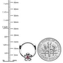 Load image into Gallery viewer, 16G 5/16 Purple Gem Sweetheart Flower Cartilage Clicker
