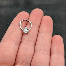 Load image into Gallery viewer, 16G 5/16 White Faux Opal Sweetheart Flower Cartilage Clicker
