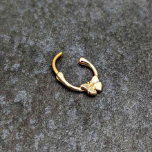 Load image into Gallery viewer, 16G 5/16 Gold Tone Simple Textured Butterfly Cartilage Clicker
