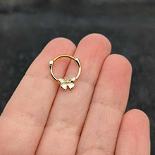 Load image into Gallery viewer, 16G 5/16 Gold Tone Simple Textured Butterfly Cartilage Clicker
