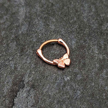将图片加载到图库查看器，16G 5/16 Rose Gold Tone Simple Textured Butterfly Cartilage Clicker
