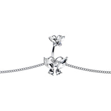 Load image into Gallery viewer, Clear Gem Butterfly Beauties Double Mount Belly Ring Belly Chain

