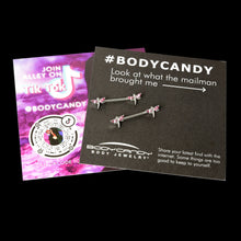Load image into Gallery viewer, 14G 5/8 Pink Gem Simple Styled Dragonfly Barbell Nipple Ring Set
