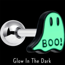 Load image into Gallery viewer, 16G 1/4 White Ghost Glow in the Dark Cartilage Tragus Earring
