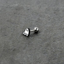 Load image into Gallery viewer, 16G 1/4 White Ghost Glow in the Dark Cartilage Tragus Earring
