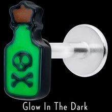 将图片加载到图库查看器，16G 5/16 Poison Green Bottle Glow in the Dark Labret Monroe Tragus
