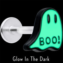 Load image into Gallery viewer, 16G 5/16 Halloween Ghost Glow in the Dark Labret Monroe Tragus
