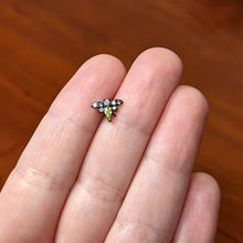 Load image into Gallery viewer, Clear Yellow Gem Black Butterfly Barbell Tongue Ring
