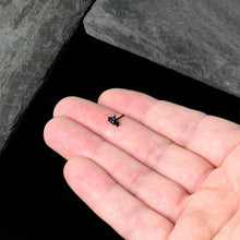 Load image into Gallery viewer, 20G 1/4 Black Halloween Witchy Smiling Spider Nose Bone
