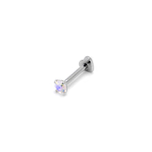 Load image into Gallery viewer, 16G 5/16 Aurora CZ Gem ASTM F-136 Implant Grade Titanium Heart End Labret Tragus
