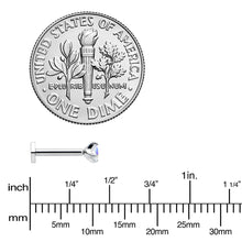 Load image into Gallery viewer, 16G 5/16 Aurora CZ Gem ASTM F-136 Implant Grade Titanium Hex End Labret Tragus
