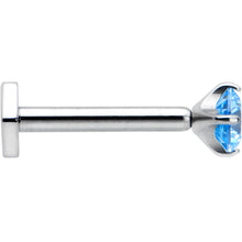 Load image into Gallery viewer, 16G 5/16 Blue CZ Gem ASTM F-136 Implant Grade Titanium Hex End Labret Tragus
