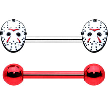 Load image into Gallery viewer, Officially Licensed Halloween Jason Mask Friday the 13th Nipple Ring Set

