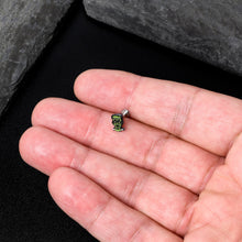 Load image into Gallery viewer, 16G 5/16 Frankenstein Head Green Glow in the Dark Labret Tragus
