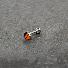 Load image into Gallery viewer, 16G 5/16 Acorn Face Brown Autumn Cartilage Tragus Earring
