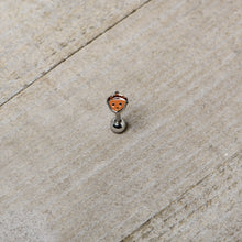 Load image into Gallery viewer, 16G 5/16 Acorn Face Brown Autumn Cartilage Tragus Earring
